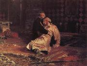 Ilya Repin Ivan the Terrible and his Son on 16 November 1581 oil painting reproduction